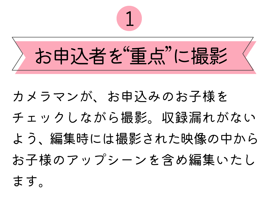 お申込者を重点に撮影